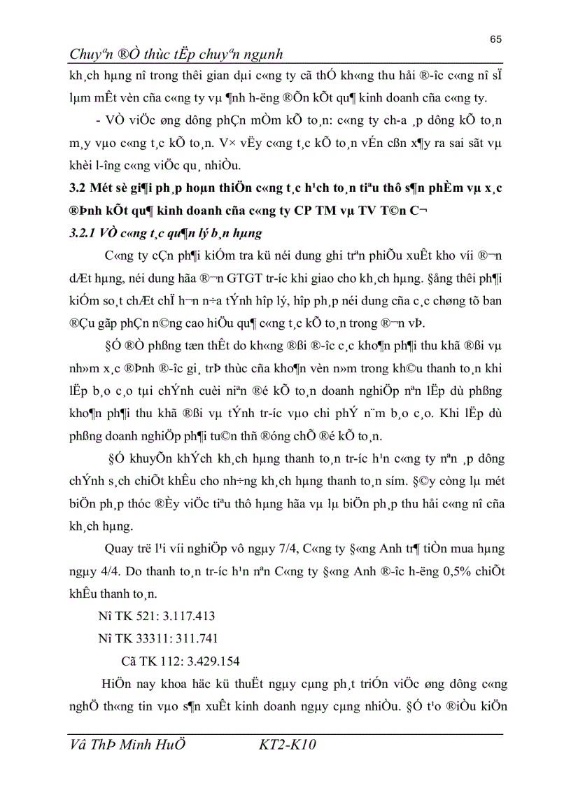 image for page Hoàn thiện công tác hạch toán tiêu thụ và xác định kết quả kinh doanh tại công ty CP thương mại và tư vấn tân cơ