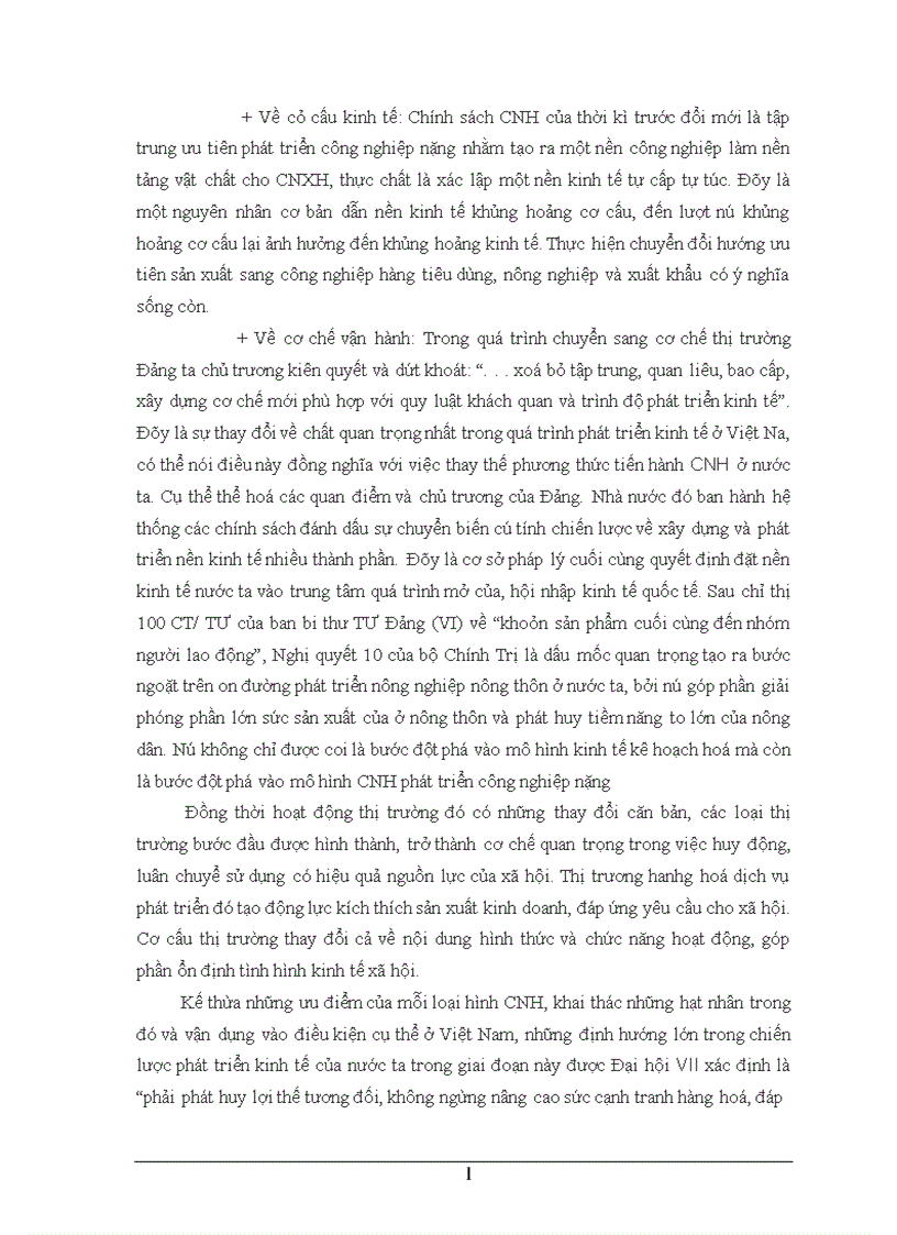 CNH HĐH Trong Thời Kì Quá Độ Lên Xã Hội Chủ Nghĩa Ở Việt Nam