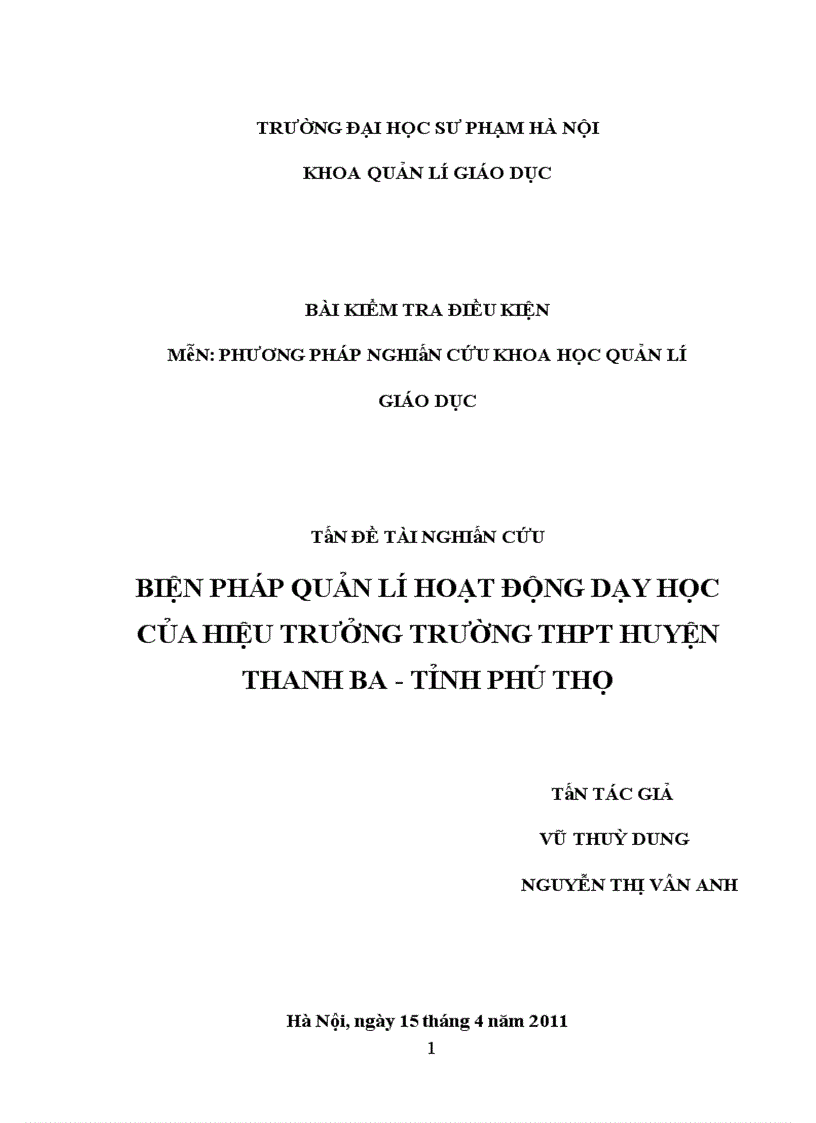 image for page Biện pháp quản lí hoạt động dạy học của hiệu trưởng trường thpt huyện thanh ba tỉnh phú thọ