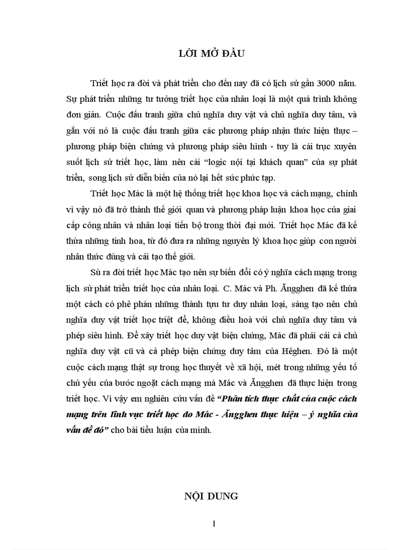 image for page Phân tích thực chất của cuộc cách mạng trên lĩnh vực triết học do Mác Ăngghen thực hiện ý nghĩa của vấn đề đó 1