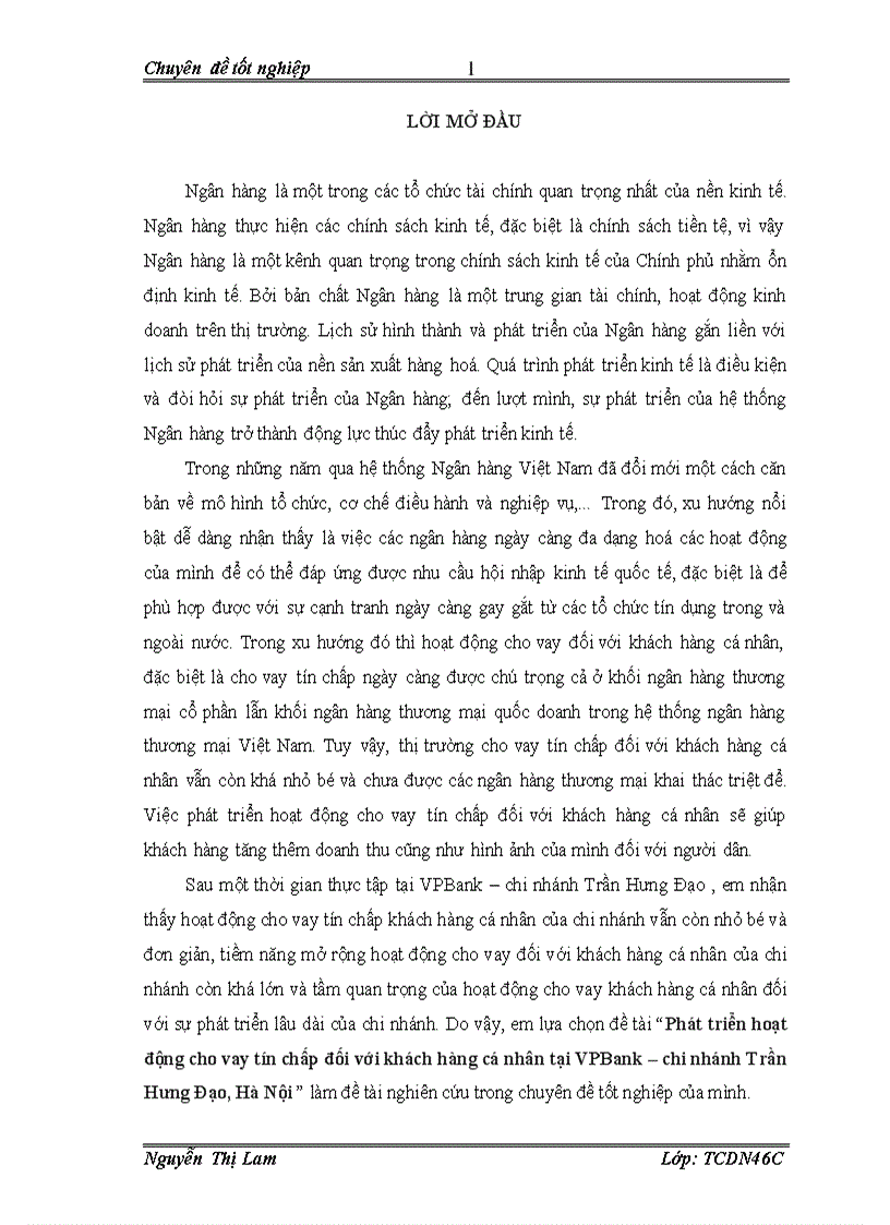 image for page Phát triển hoạt động cho vay tín chấp đối với khách hàng cá nhân tại VPBank chi nhánh Trần Hưng Đạo Hà Nội 1
