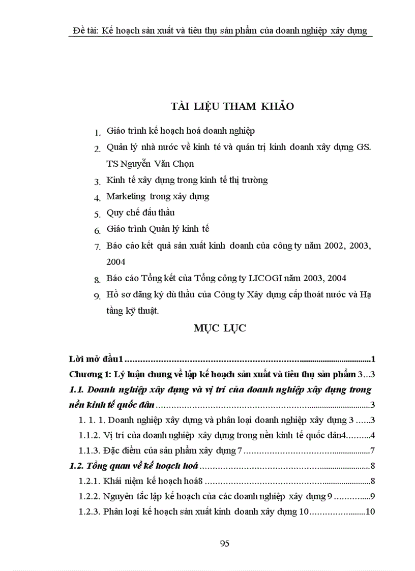 image for page Lập kế hoạch sản xuất và tiêu thụ sản phẩm tại Công ty xây dựng cấp thoát nước và hạ tầng kỹ thuật 1