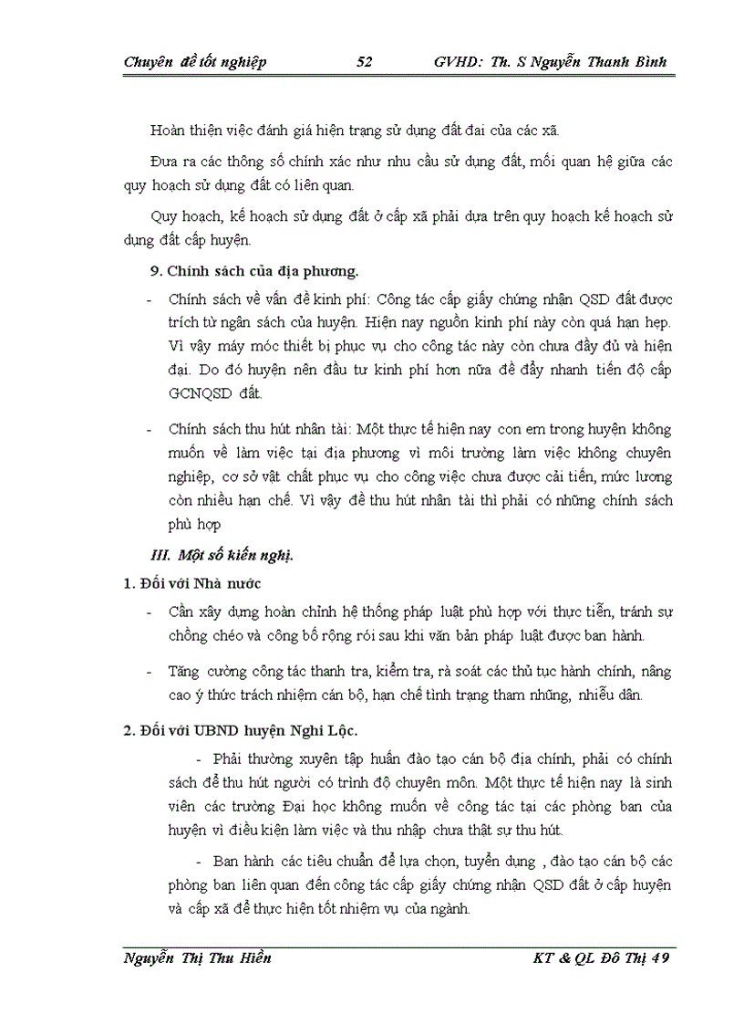 image for page Thực trạng và giải pháp cấp giấy chứng nhận quyền sử dụng đất trên địa bàn huyện Nghi Lộc tỉnh Nghệ An