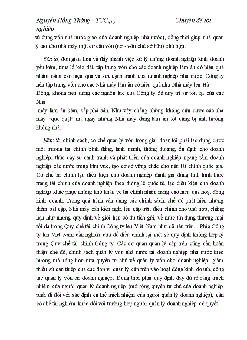 image for page Quản lý vốn nhà nước tại doanh nghiệp nhà nước Nghiên cứu vận dụng tại Nhà máy len Hà Đông
