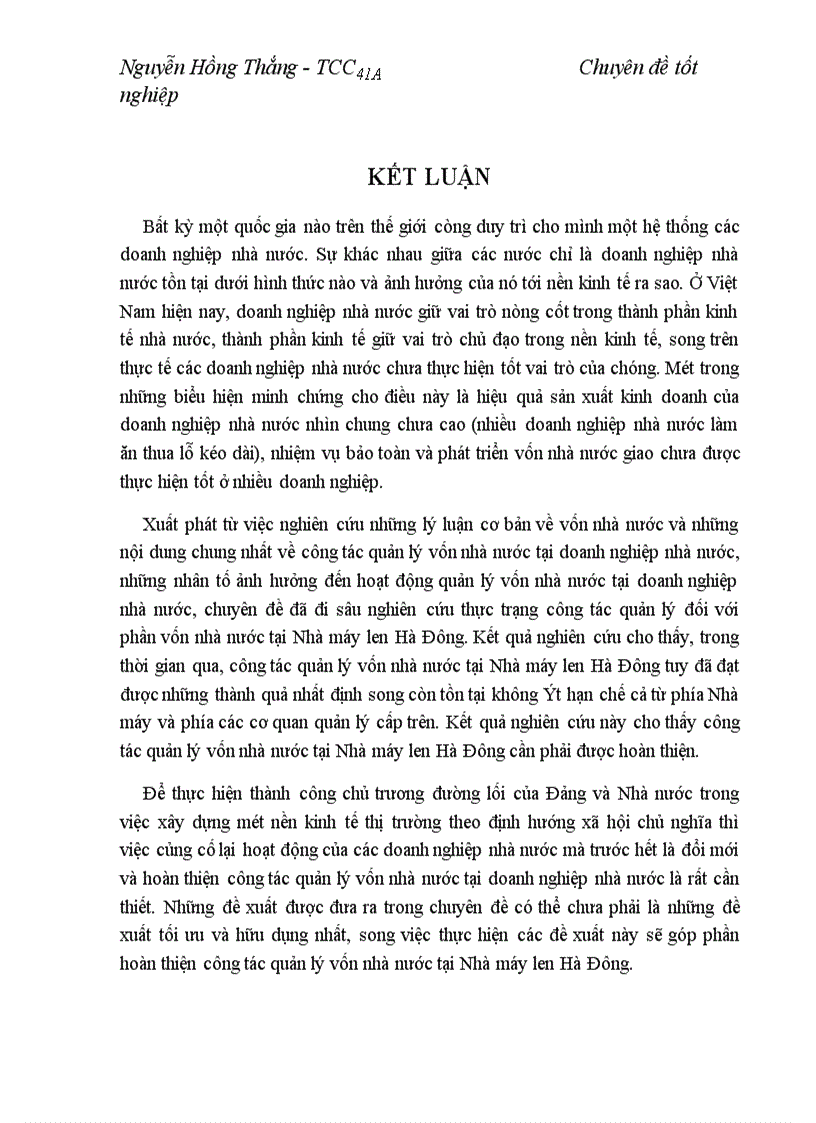 image for page Quản lý vốn nhà nước tại doanh nghiệp nhà nước Nghiên cứu vận dụng tại Nhà máy len Hà Đông