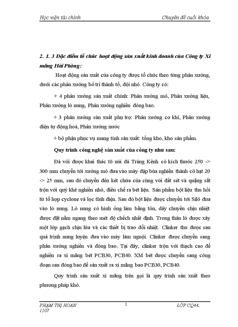 image for page Lợi nhuận và các giải pháp chủ yếu tăng lợi nhuận tại công ty xi măng Hải Phòng