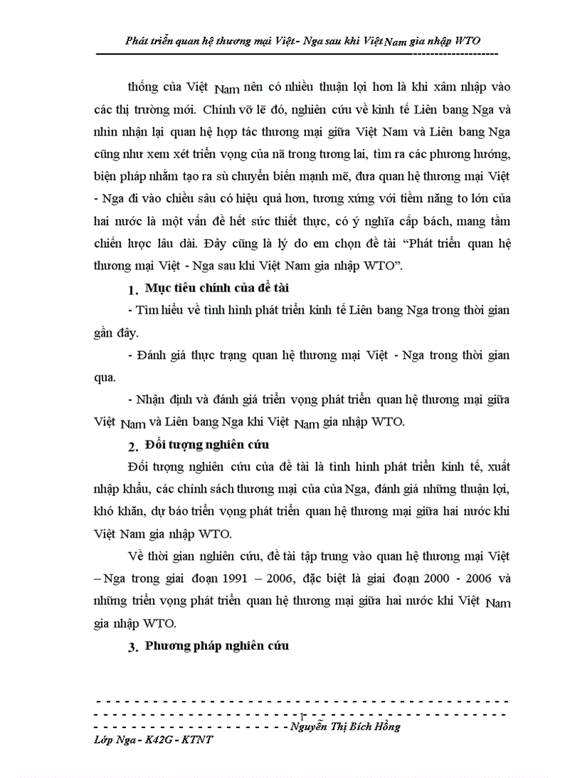 image for page Phát triển quan hệ thương mại Việt Nga sau khi Việt Nam gia nhập WTO