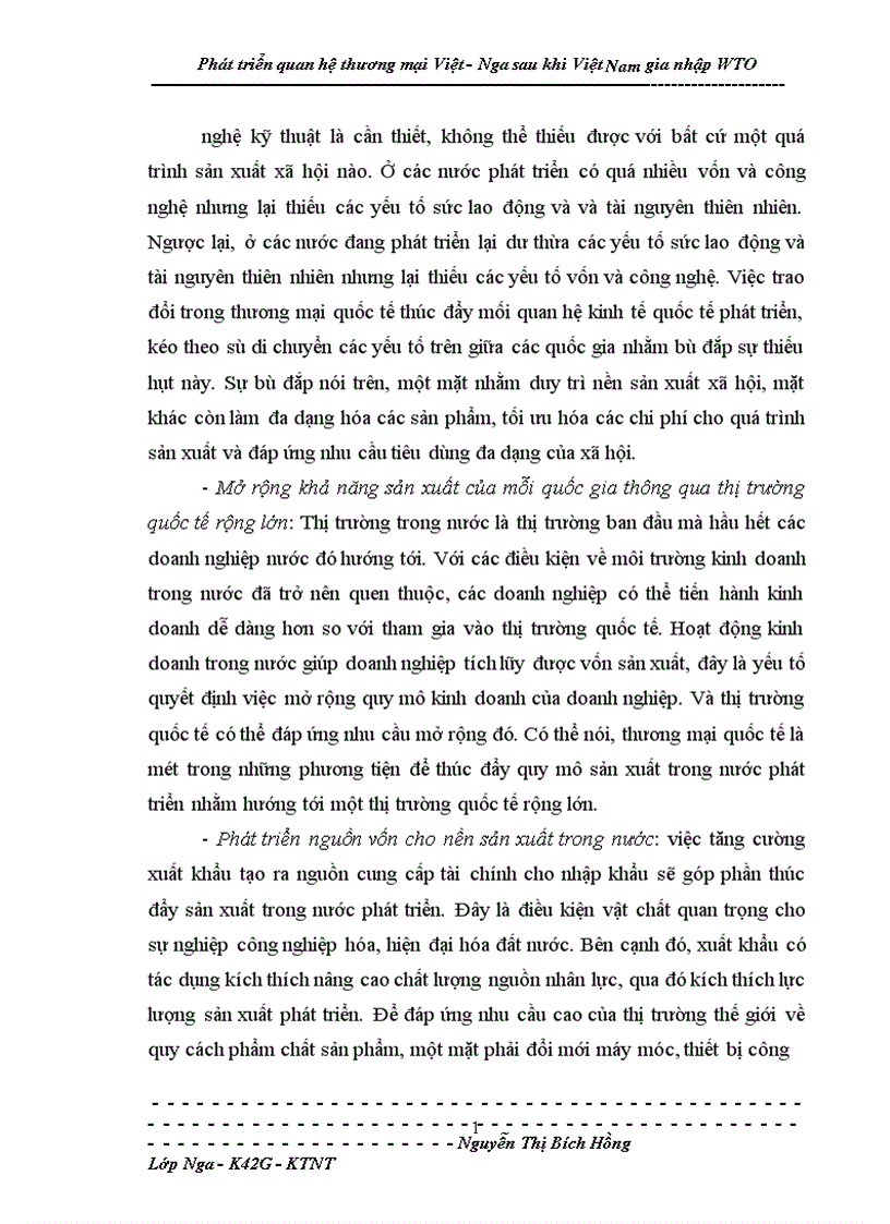 image for page Phát triển quan hệ thương mại Việt Nga sau khi Việt Nam gia nhập WTO