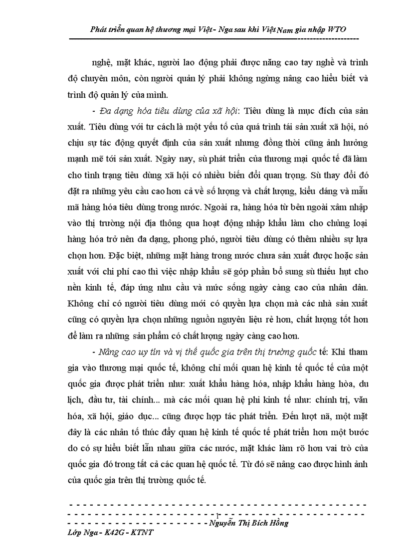 image for page Phát triển quan hệ thương mại Việt Nga sau khi Việt Nam gia nhập WTO