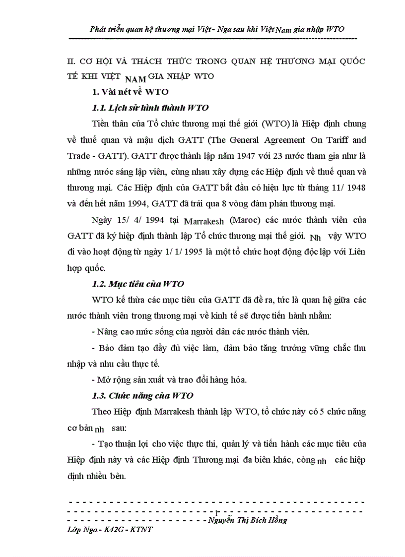 image for page Phát triển quan hệ thương mại Việt Nga sau khi Việt Nam gia nhập WTO
