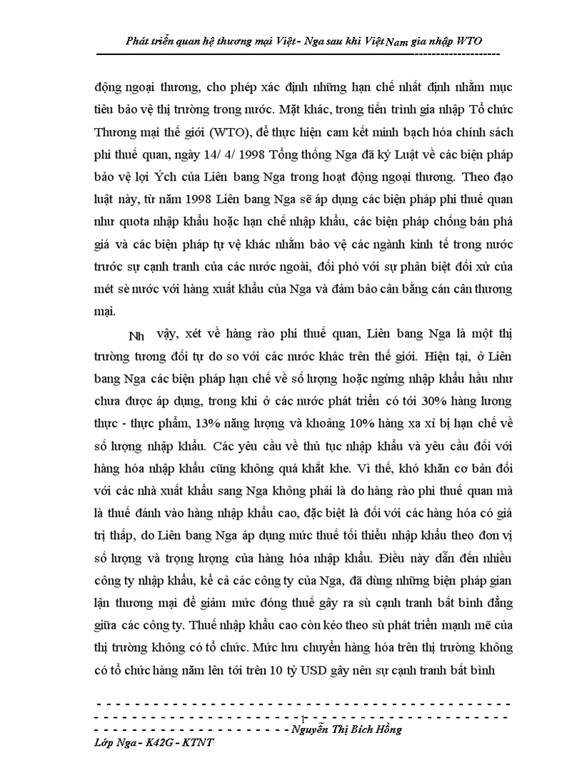 image for page Phát triển quan hệ thương mại Việt Nga sau khi Việt Nam gia nhập WTO