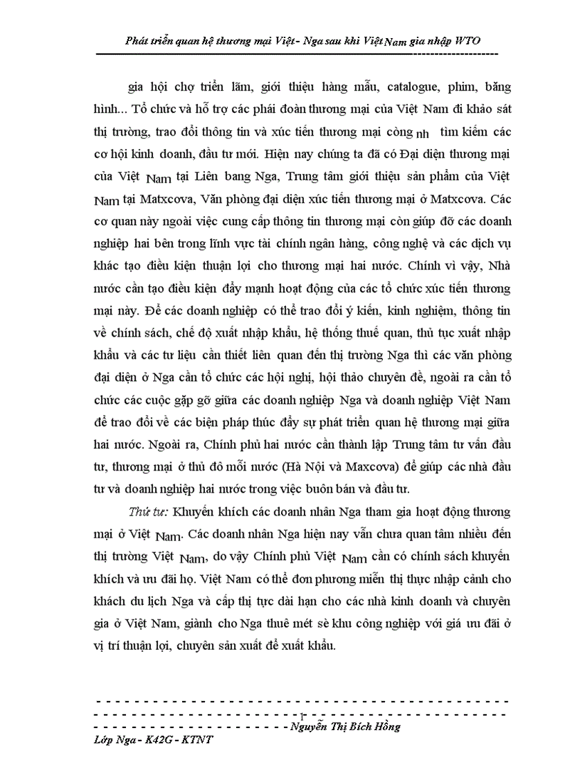 image for page Phát triển quan hệ thương mại Việt Nga sau khi Việt Nam gia nhập WTO