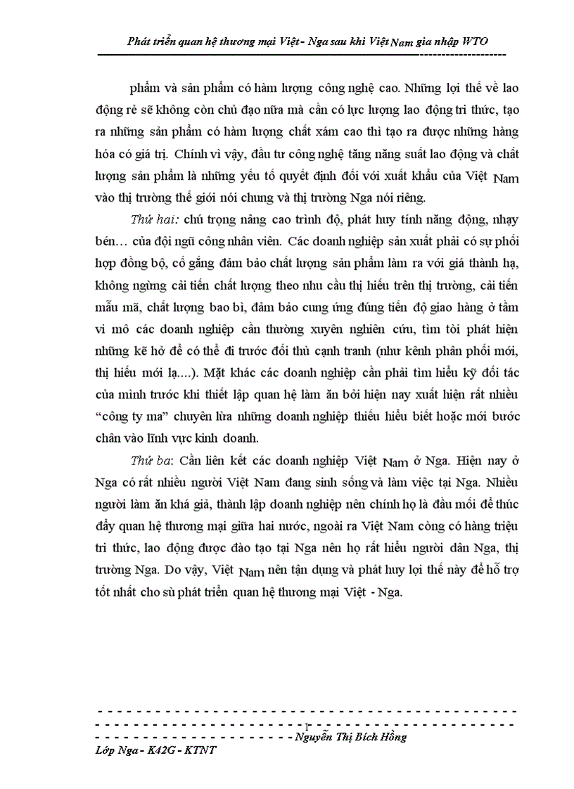 image for page Phát triển quan hệ thương mại Việt Nga sau khi Việt Nam gia nhập WTO