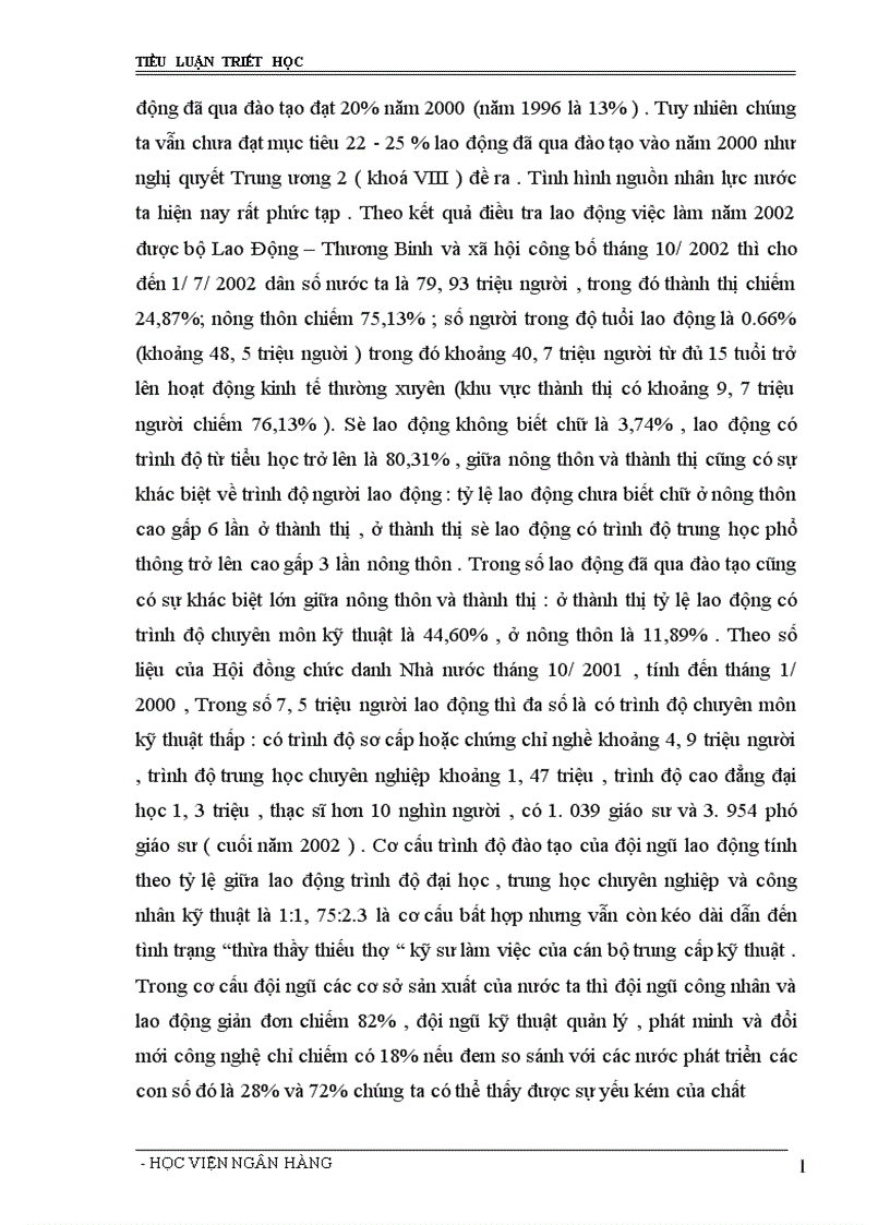 image for page Lý luận về con người và vấn đề đào tạo nguồn nhân lực con người trong sự nghiệp công nghiệp hoá hiện đại hoá đất nước 1