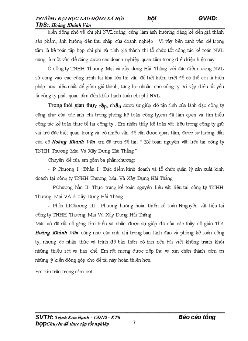 image for page Kế toán nguyên vật liệu tại công ty TNHH Thương Mại Và Xây Dựng Hải Thắng