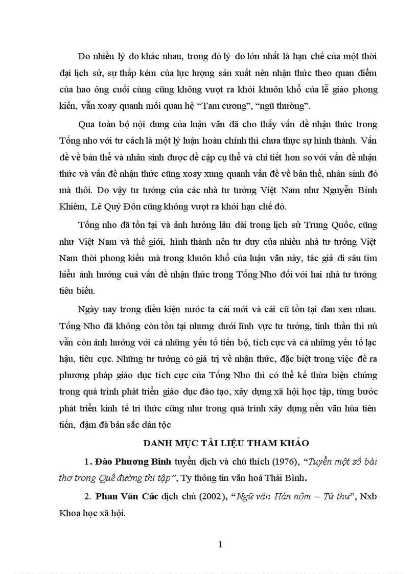 image for page VẤN ĐỀ NHẬN THỨC TRONG TỐNG NHO