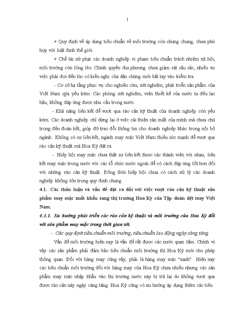 image for page Giải pháp vượt rào cản kỹ thuật và môi trường đối với hàng may xuất khẩu sang thị trường Hoa Kỳ của các doanh nghiệp thuộc Tập đoàn Dệt may Việt Nam