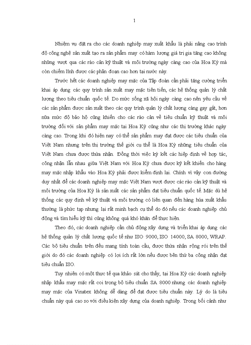 image for page Giải pháp vượt rào cản kỹ thuật và môi trường đối với hàng may xuất khẩu sang thị trường Hoa Kỳ của các doanh nghiệp thuộc Tập đoàn Dệt may Việt Nam