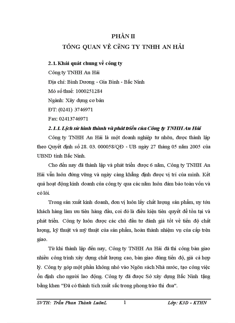 image for page Kế toán tập hợp chi phí sản xuất và tính giá thành sản phẩm tại Công ty TNHH An Hải