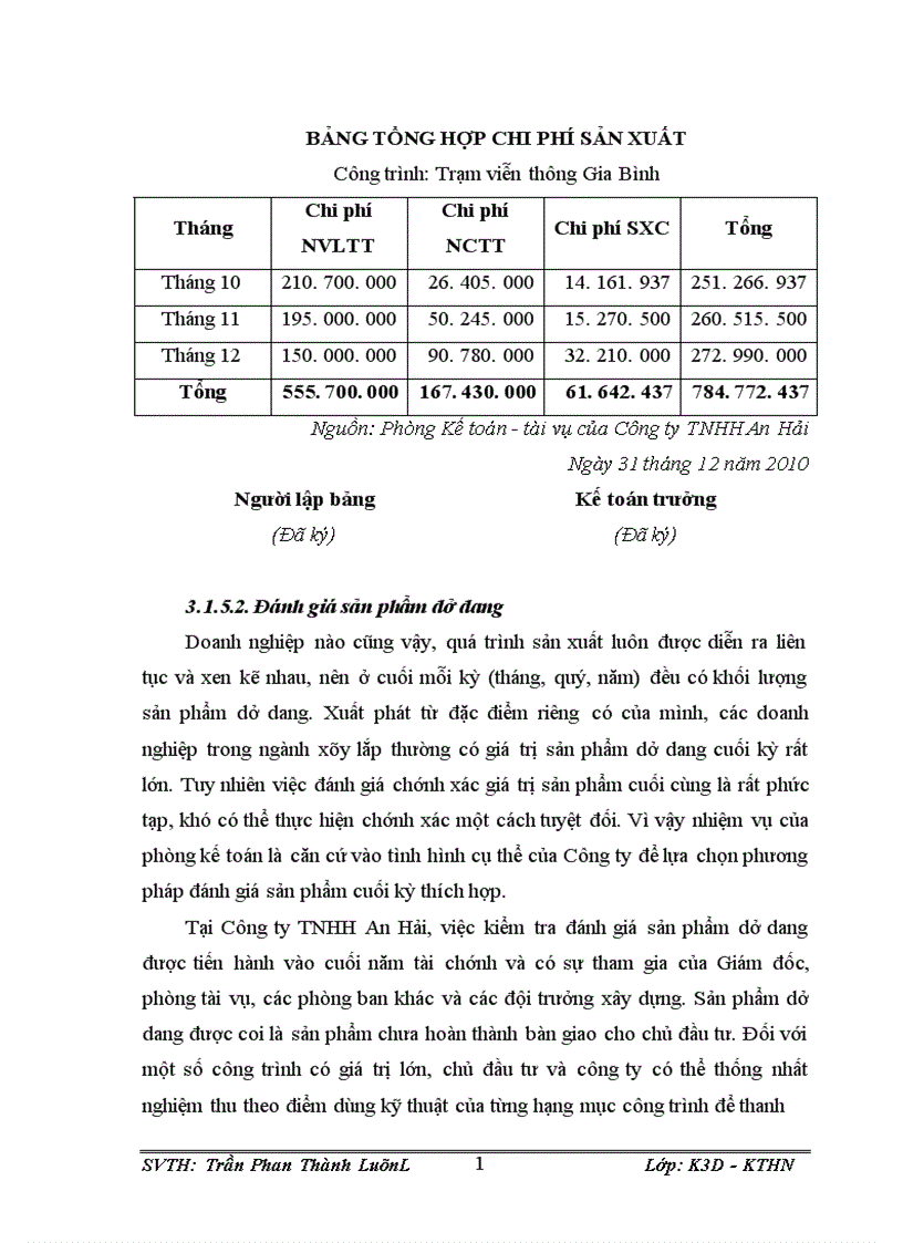 image for page Kế toán tập hợp chi phí sản xuất và tính giá thành sản phẩm tại Công ty TNHH An Hải
