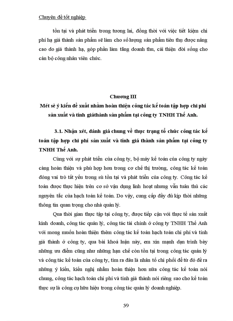 image for page Công tác kế toán tập hợp chi phí sản xuất và tính giá thành sản phẩm tại Công ty TNHH Thế Anh 1