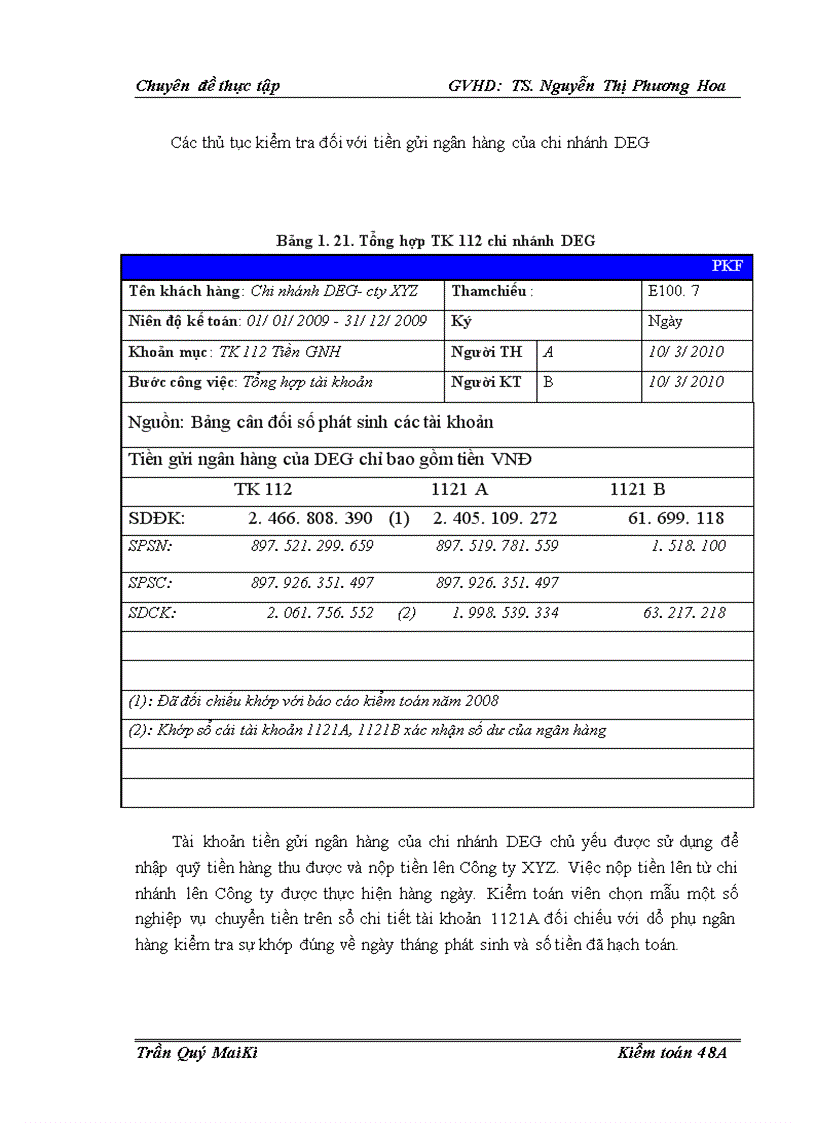 image for page Quy trình kiểm toán khoản mục tiền trong kiểm toán Báo cáo tài chính do Công ty TNHH kiểm toán PKF Việt Nam thực hiện