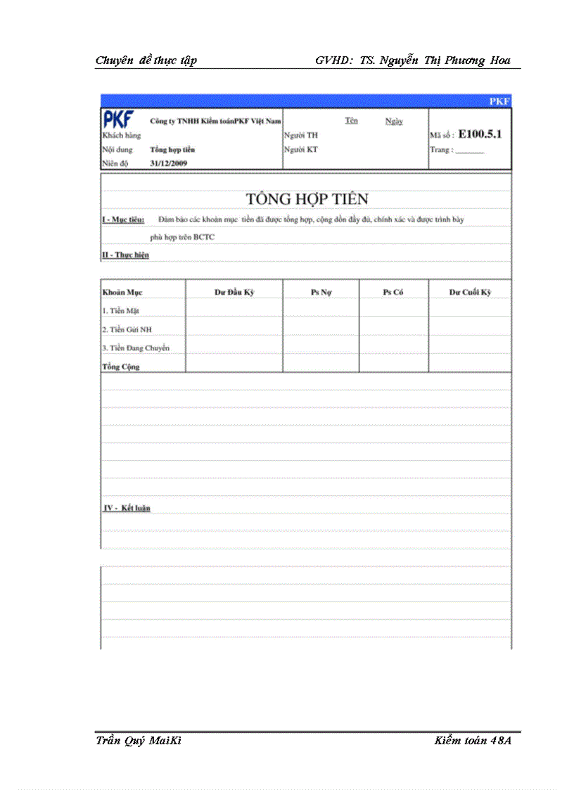 image for page Quy trình kiểm toán khoản mục tiền trong kiểm toán Báo cáo tài chính do Công ty TNHH kiểm toán PKF Việt Nam thực hiện