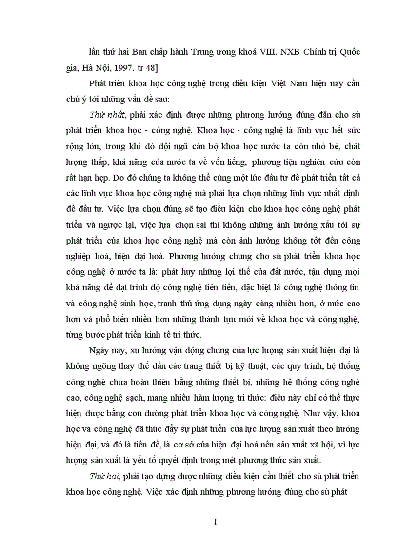 image for page Cơ sở lý luận triết học của đường lối công nghiệp hóa hiện đại hoá ở Việt Nam trong thời kỳ quá độ 1