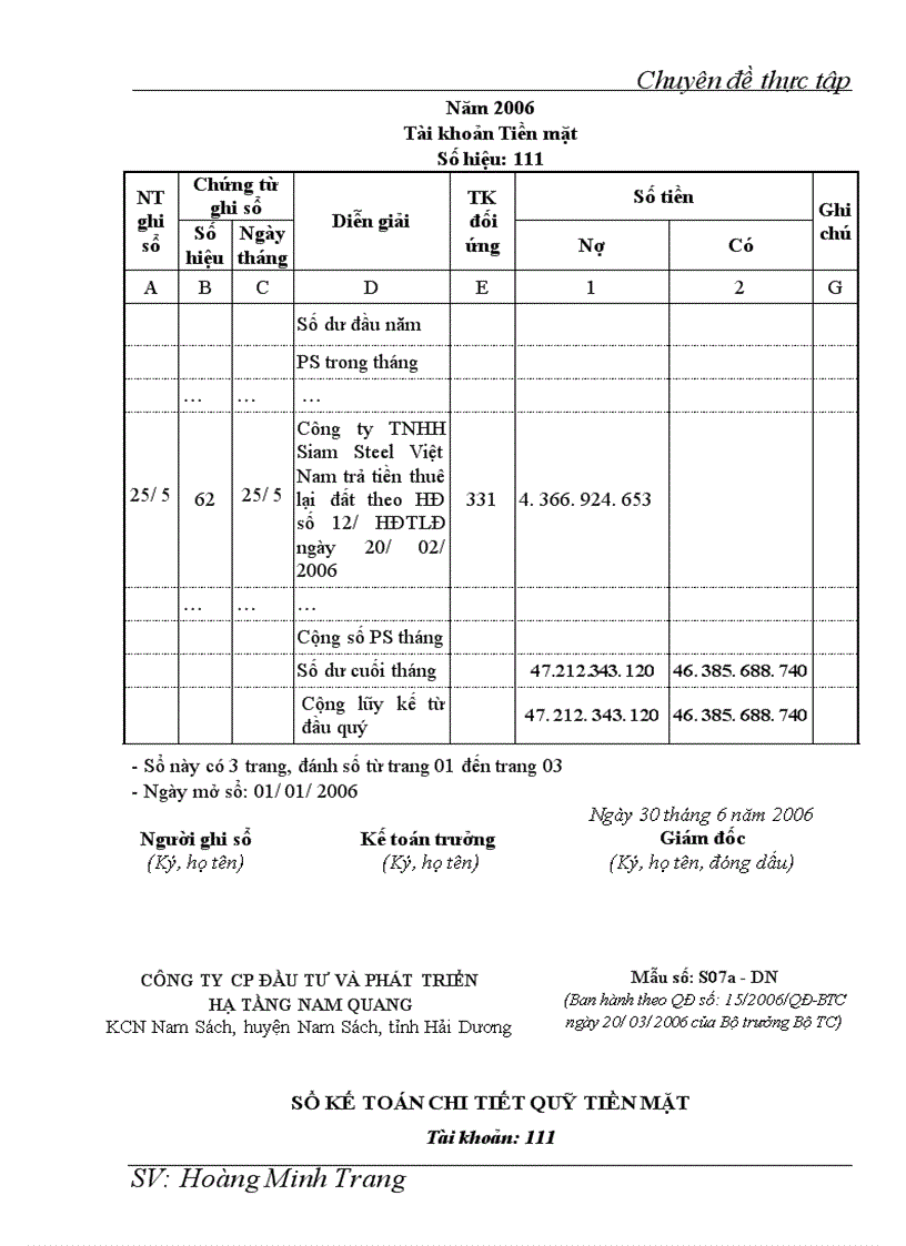 image for page Kế toán doanh thu chi phí và xác định kết quả kinh doanh tại Công ty cổ phần Đầu tư và Phát triển hạ tầng Nam Quang 1