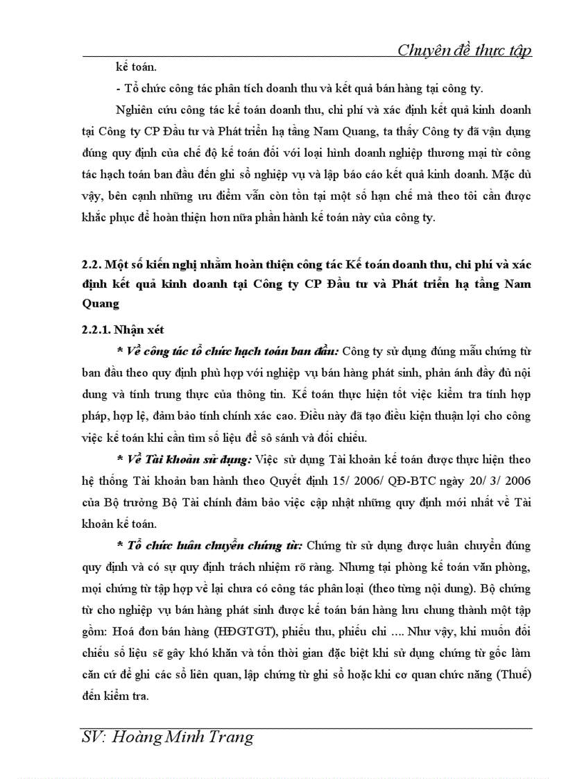 image for page Kế toán doanh thu chi phí và xác định kết quả kinh doanh tại Công ty cổ phần Đầu tư và Phát triển hạ tầng Nam Quang 1