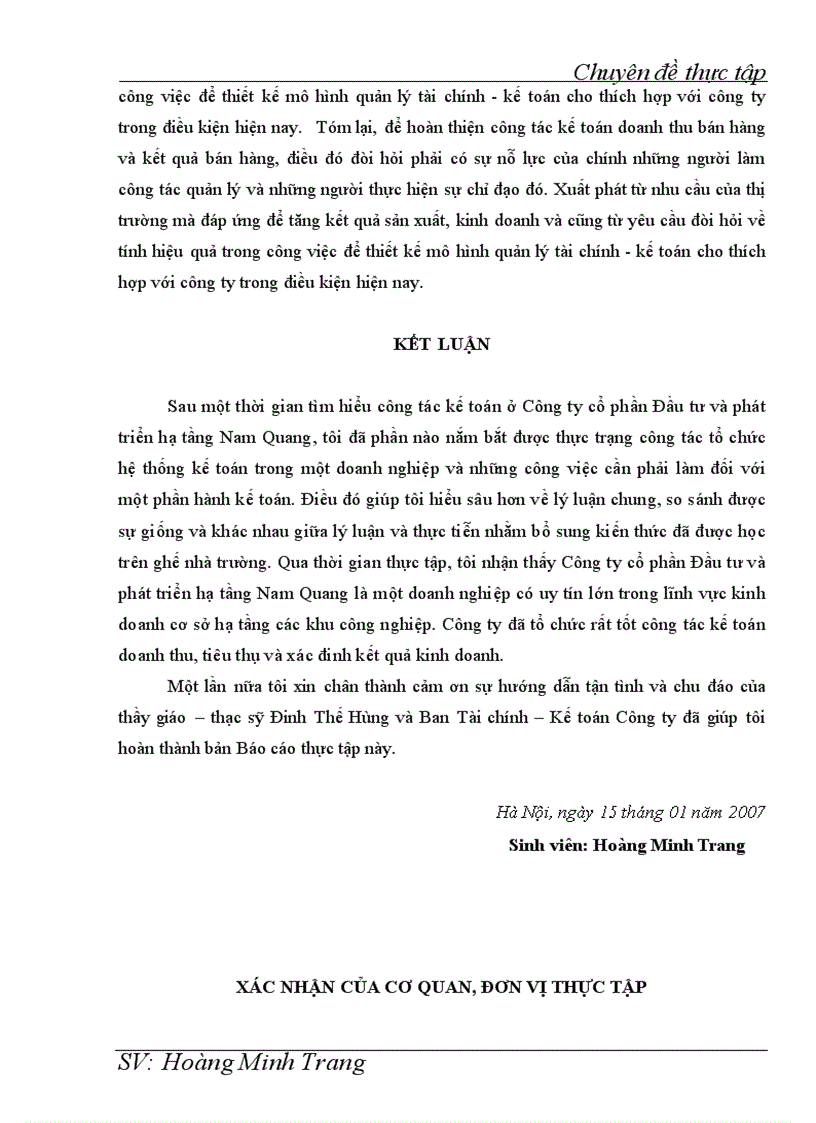 image for page Kế toán doanh thu chi phí và xác định kết quả kinh doanh tại Công ty cổ phần Đầu tư và Phát triển hạ tầng Nam Quang 1
