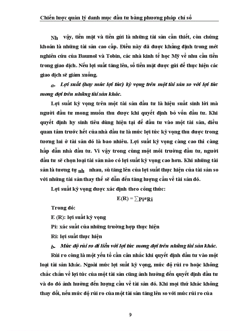 image for page Chiến lược quản lý danh mục đầu tư theo chỉ số