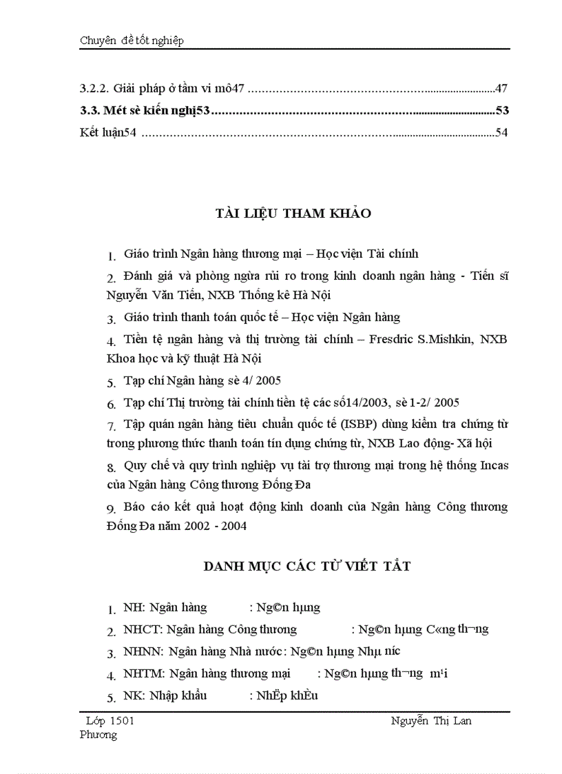 image for page Giải pháp nhằm hạn chế rủi ro trong phương thức thanh toán tín dụng chứng từ tại Ngân hàng Công thương Đống Đa 1