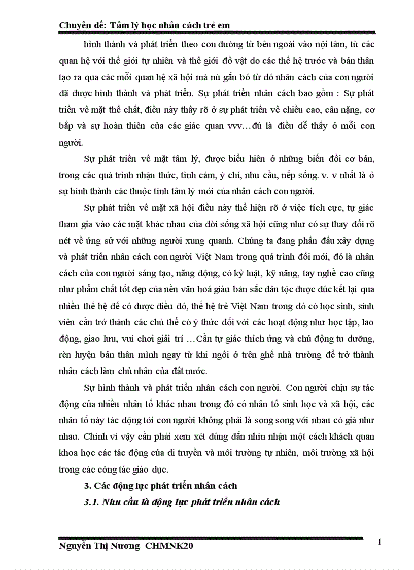 image for page Nhân cách và sự hình thành nhân cách theo các nhà tâm lý học Việt Nam