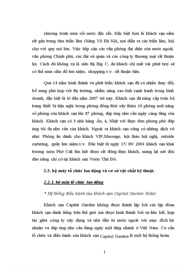 image for page Thực trạng công việc kinh doanh của khách sạn Vườn Thủ Đô sau khi Việt Nam ra nhập WTO
