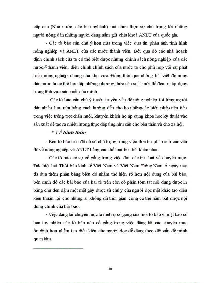 image for page Một số vấn đề đảm bảo ANLT của Việt Nam qua sự phản ánh của bốn tờ Nhân Dân Nông nghiệp Việt Nam Đông Nam á ngày nay Thời báo kinh tế Việt Nam