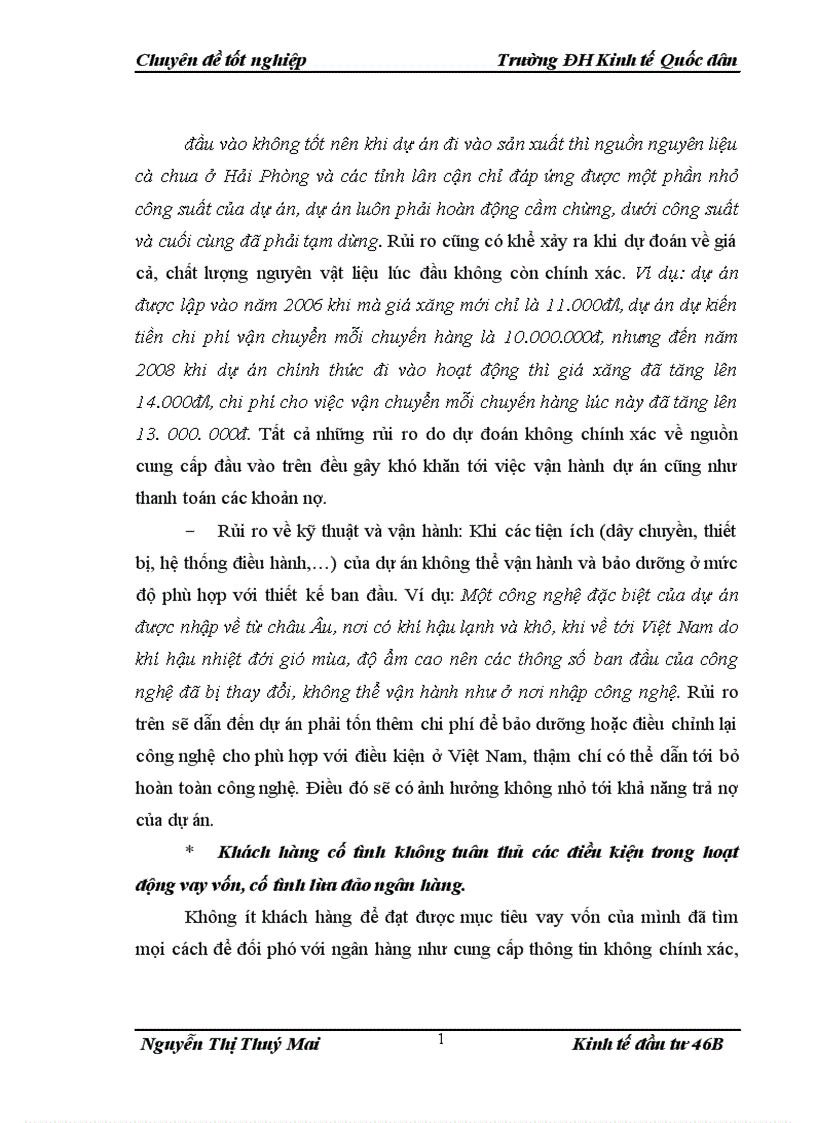 image for page Quản lý rủi ro các dự án đầu tư tại Ngân hàng Đầu tư và Phát triển Chi nhánh Hà Nội 1