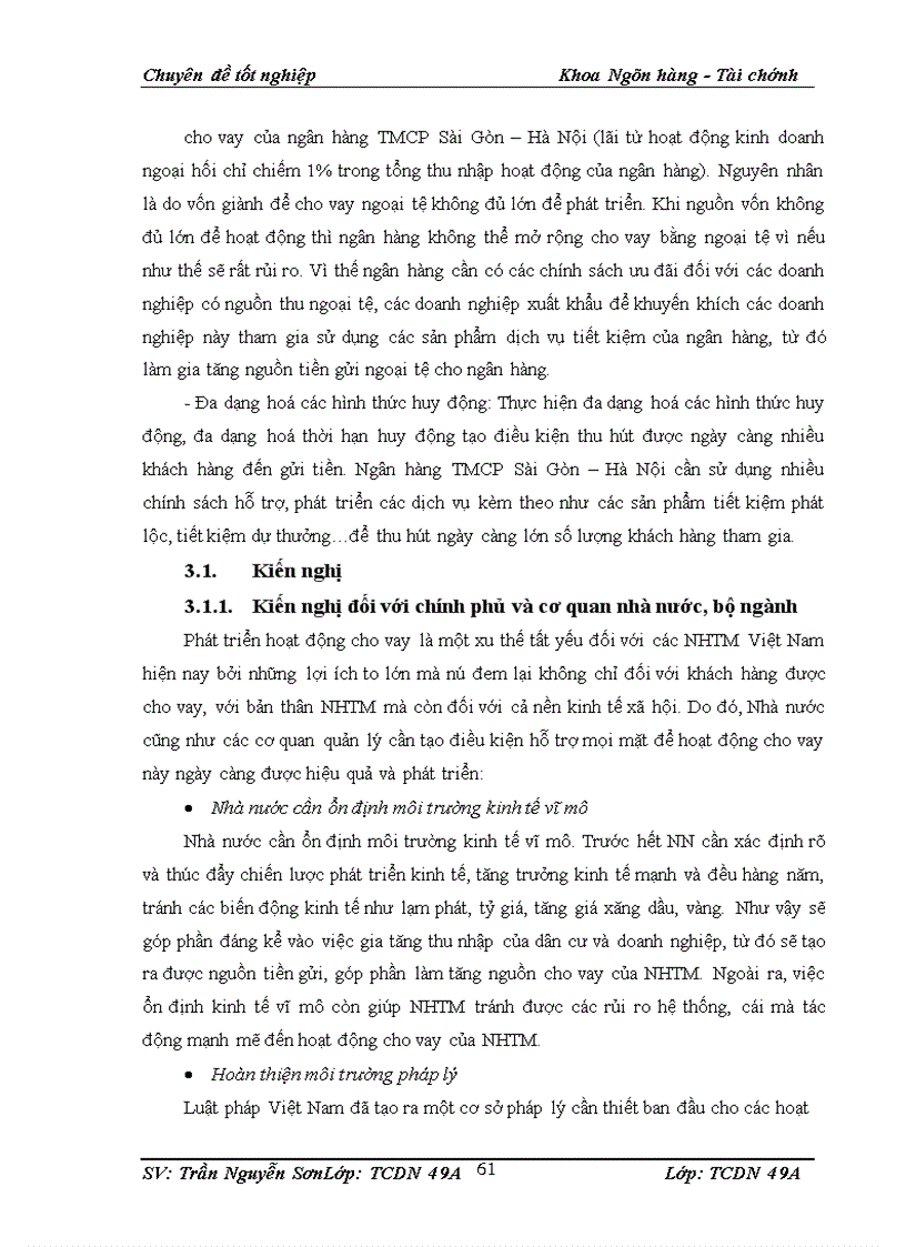image for page Giải pháp nâng cao hiệu quả hoạt động cho vay của ngân hàng thương mại cổ phần Sài Gòn Hà Nội