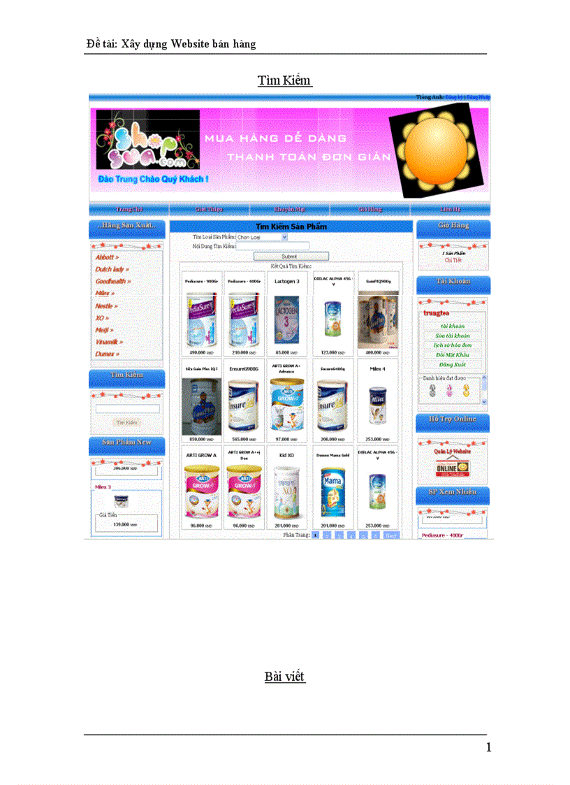 image for page Thiết kế giải thuật của các xử lý trong website