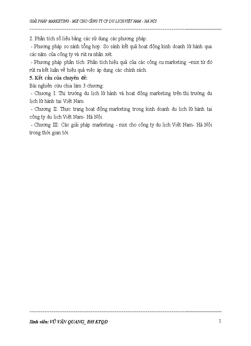 image for page Thực trạng hoạt động marketing trong kinh doanh du lịch lữ hành tại công ty du lịch Việt Nam Hà Nộ