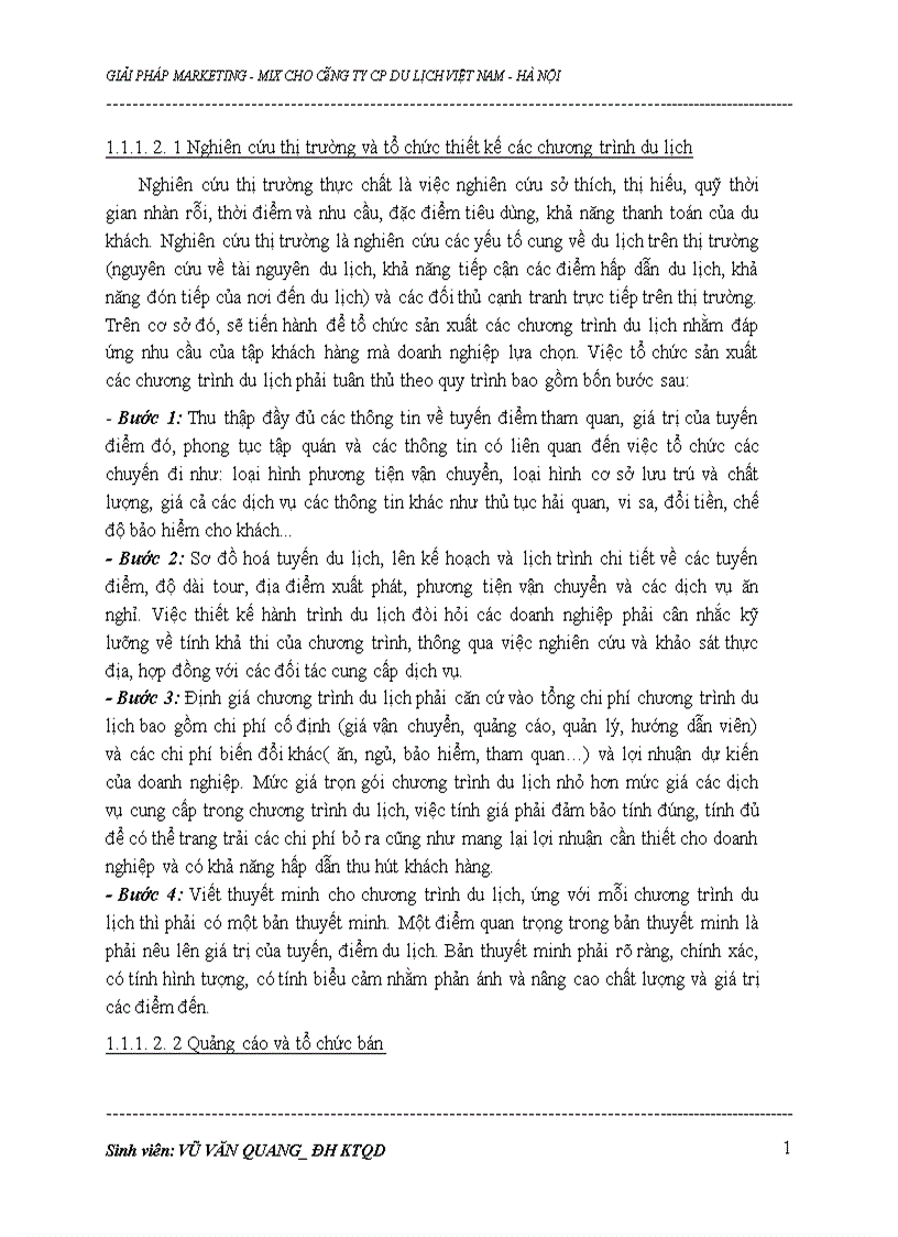 image for page Thực trạng hoạt động marketing trong kinh doanh du lịch lữ hành tại công ty du lịch Việt Nam Hà Nộ
