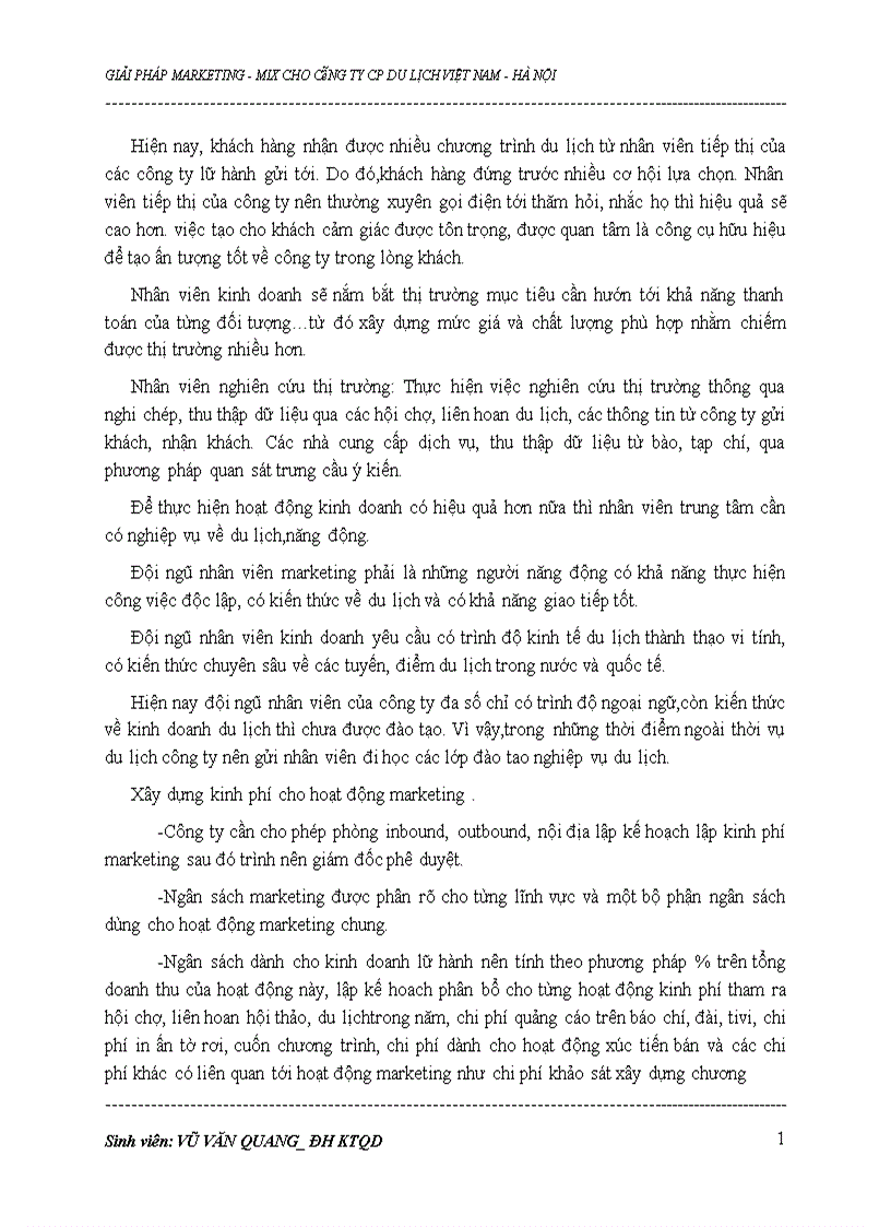 image for page Thực trạng hoạt động marketing trong kinh doanh du lịch lữ hành tại công ty du lịch Việt Nam Hà Nộ