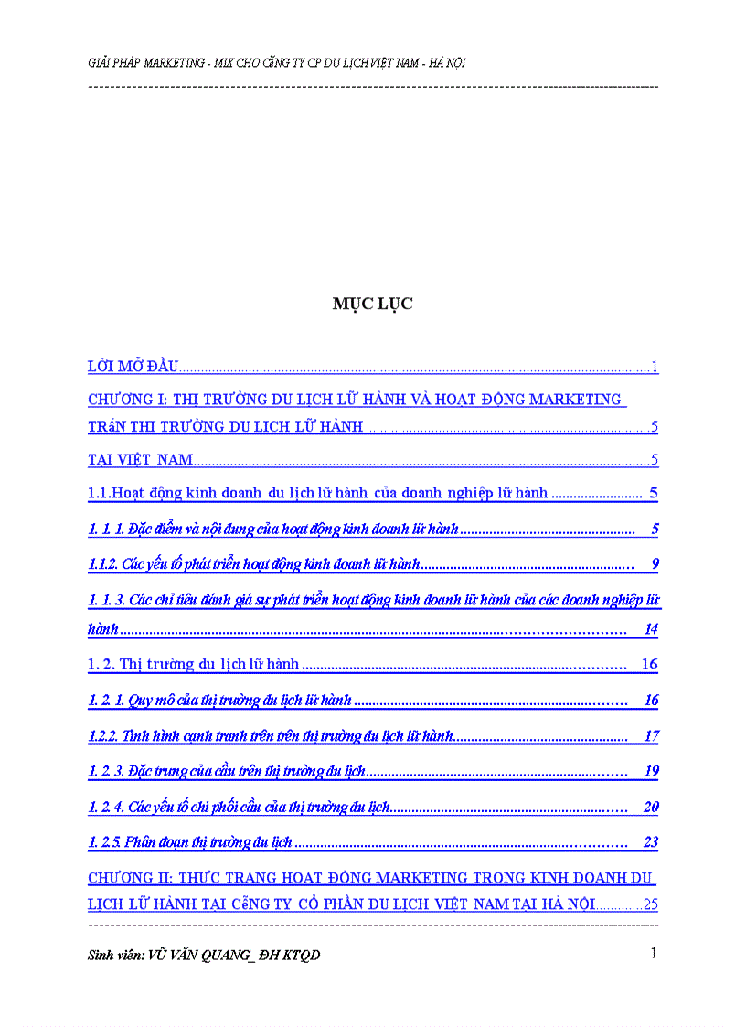image for page Thực trạng hoạt động marketing trong kinh doanh du lịch lữ hành tại công ty du lịch Việt Nam Hà Nộ