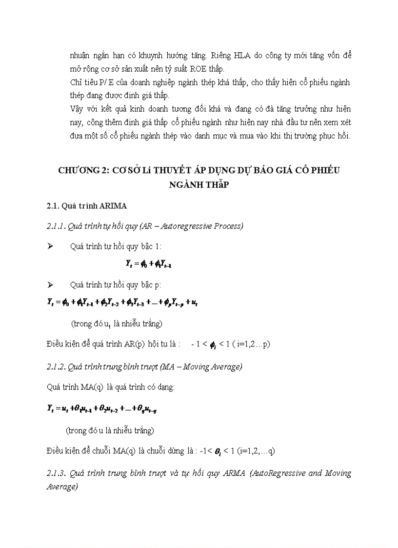 image for page Ứng dụng các mô hình toán kinh tế trong dự báo giá cổ phiếu ngành thép trên thị trường chứng khoán TP Hồ Chí Minh