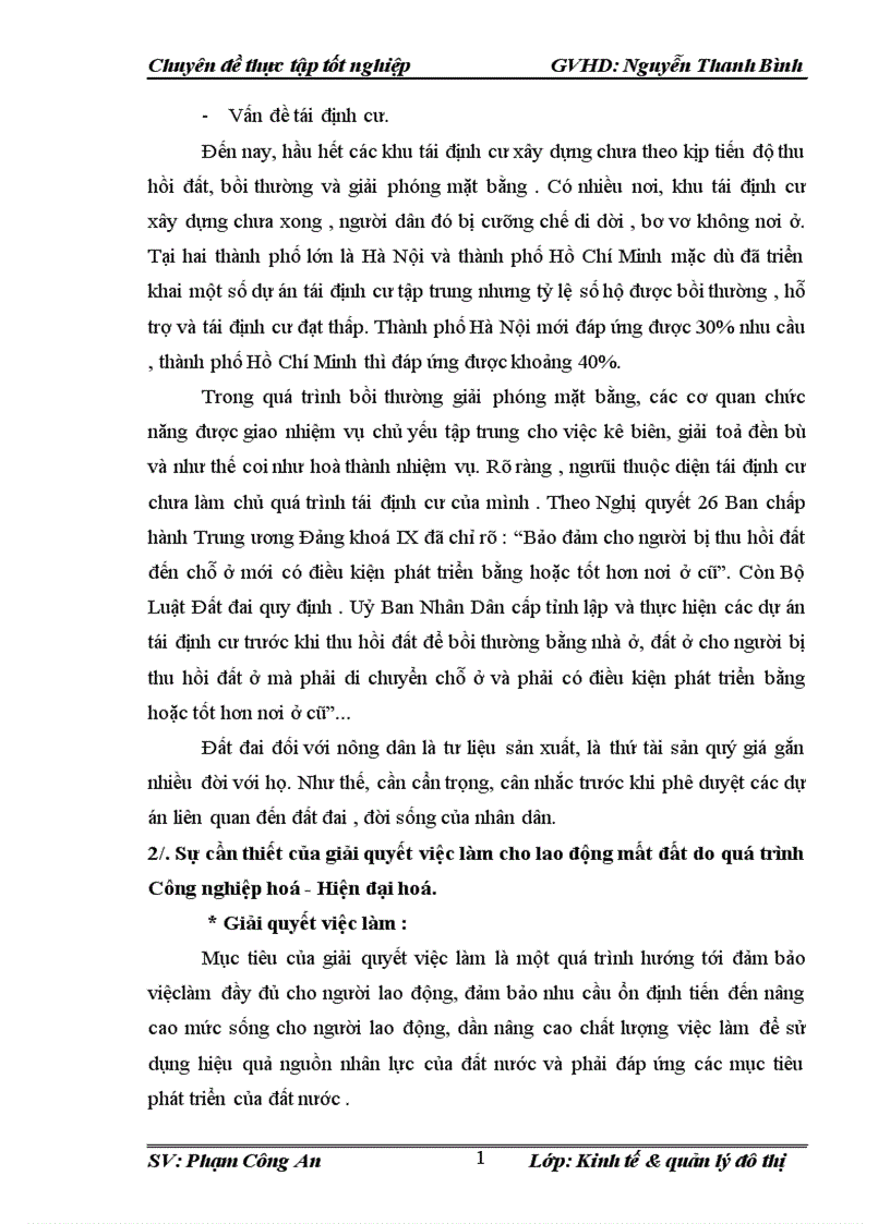 image for page Thực trạng và giải pháp giải quyết việc làm cho người lao động có đất nông nghiệp bị thu hồi phục vụ các dự án phát triển công nghiệp giao thông trên địa bàn huyện Tứ Kỳ tỉnh Hải Dương giai đoạn 2005 2010 1