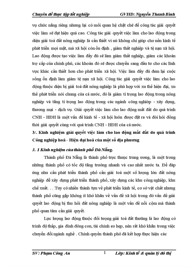 image for page Thực trạng và giải pháp giải quyết việc làm cho người lao động có đất nông nghiệp bị thu hồi phục vụ các dự án phát triển công nghiệp giao thông trên địa bàn huyện Tứ Kỳ tỉnh Hải Dương giai đoạn 2005 2010 1