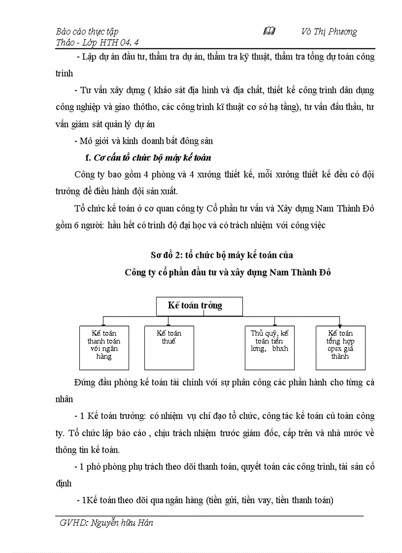image for page Tìm hiểu về công tác hạch toán kế toán tại công ty CP tư vấn Xây dựng Nam Thành Đô