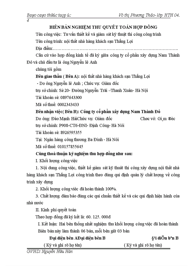 image for page Tìm hiểu về công tác hạch toán kế toán tại công ty CP tư vấn Xây dựng Nam Thành Đô