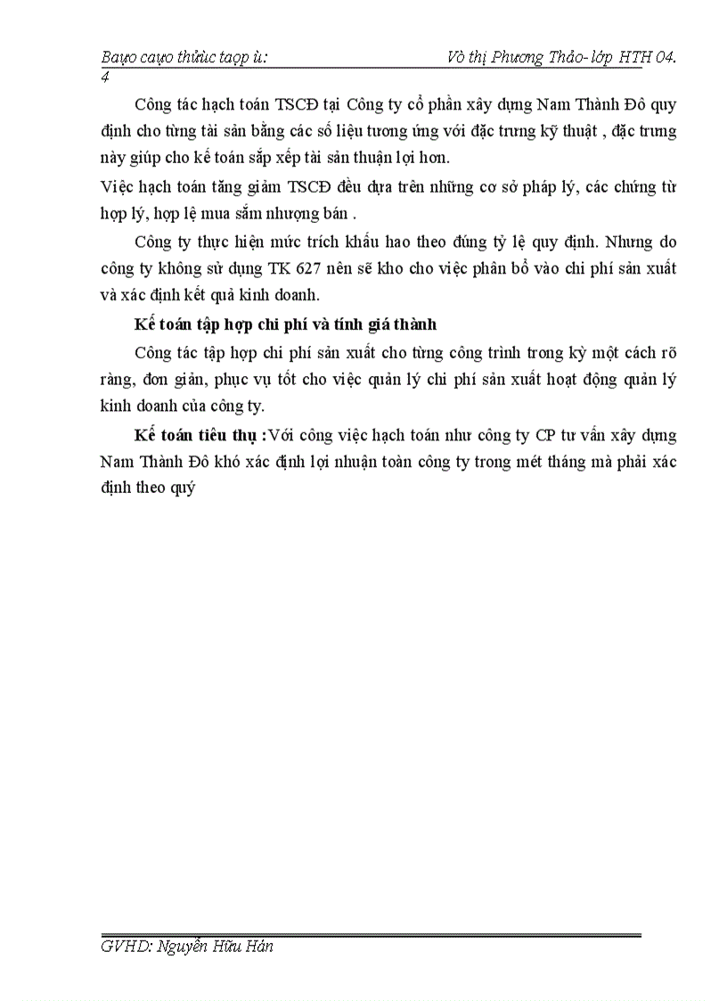 image for page Tìm hiểu về công tác hạch toán kế toán tại công ty CP tư vấn Xây dựng Nam Thành Đô