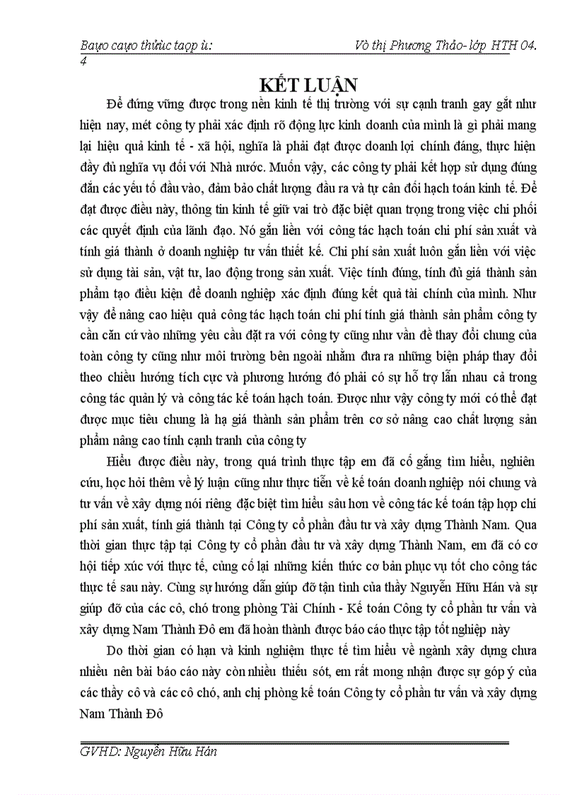 image for page Tìm hiểu về công tác hạch toán kế toán tại công ty CP tư vấn Xây dựng Nam Thành Đô